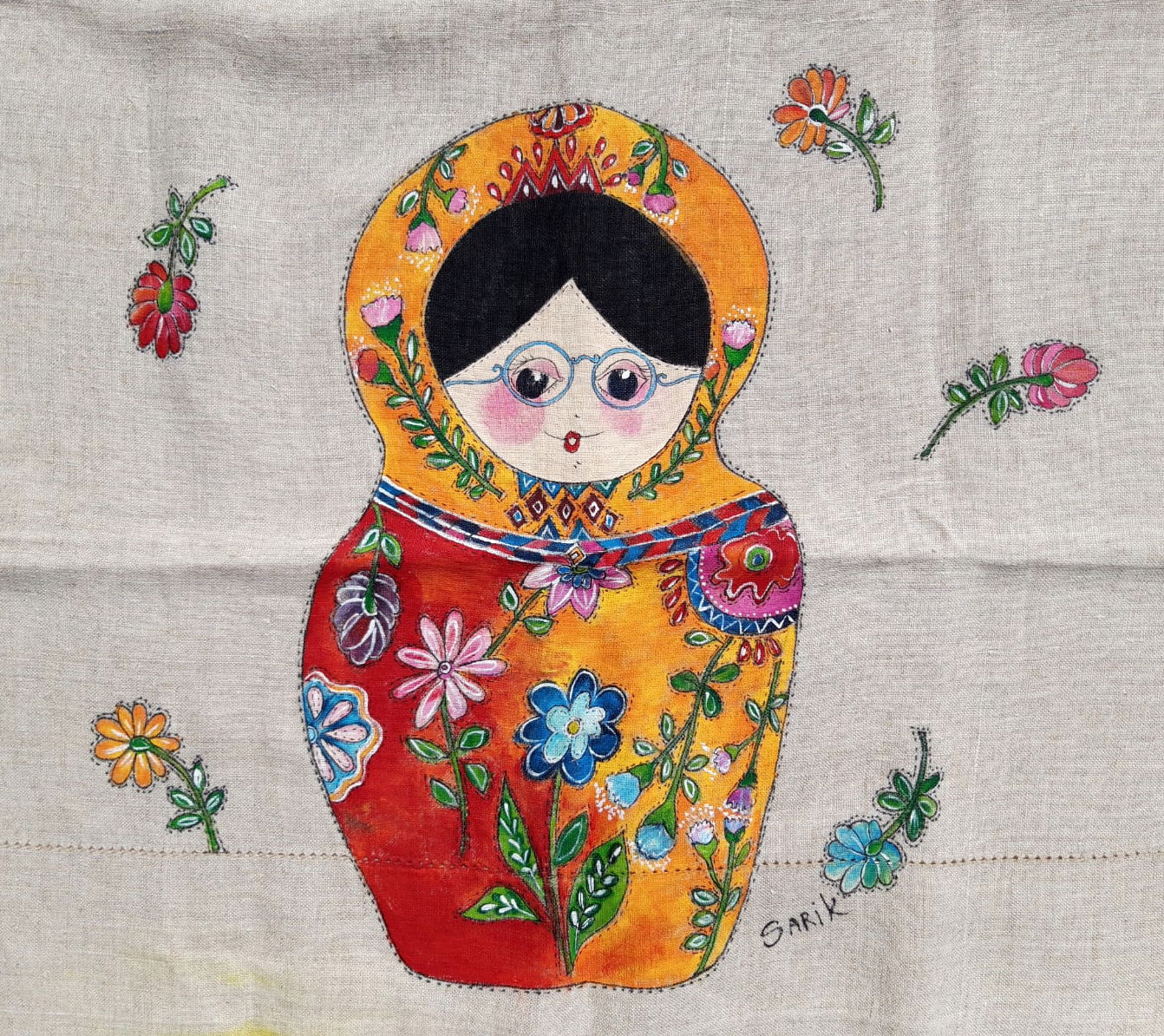 פשתן מצוייר - בבושקה