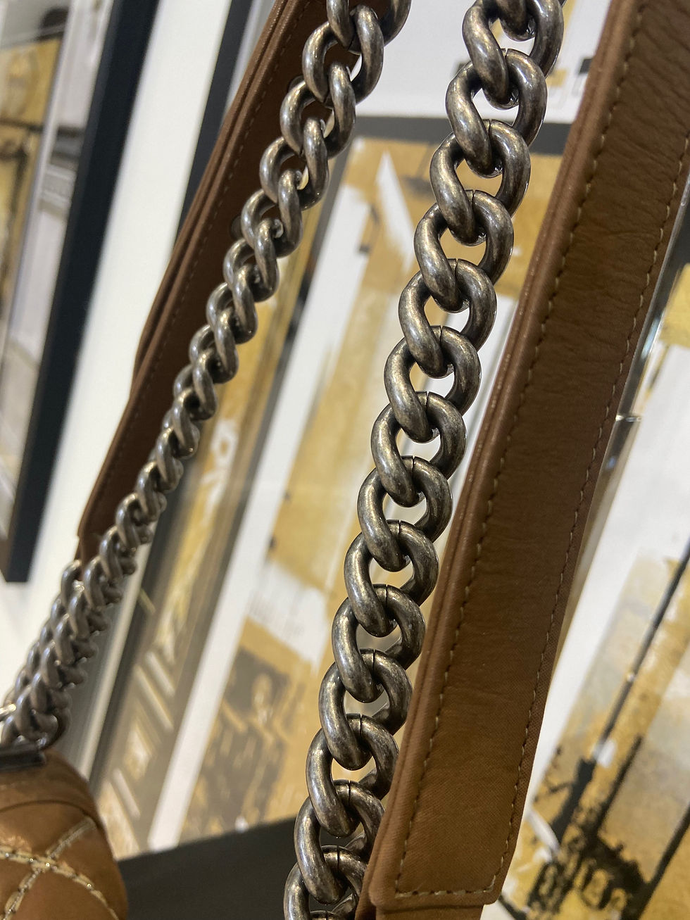 Thumbnail: Chanel Double Stitch Beaded Small Boy