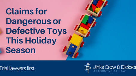Claims for Dangerous or Defective Toys This Holiday Season