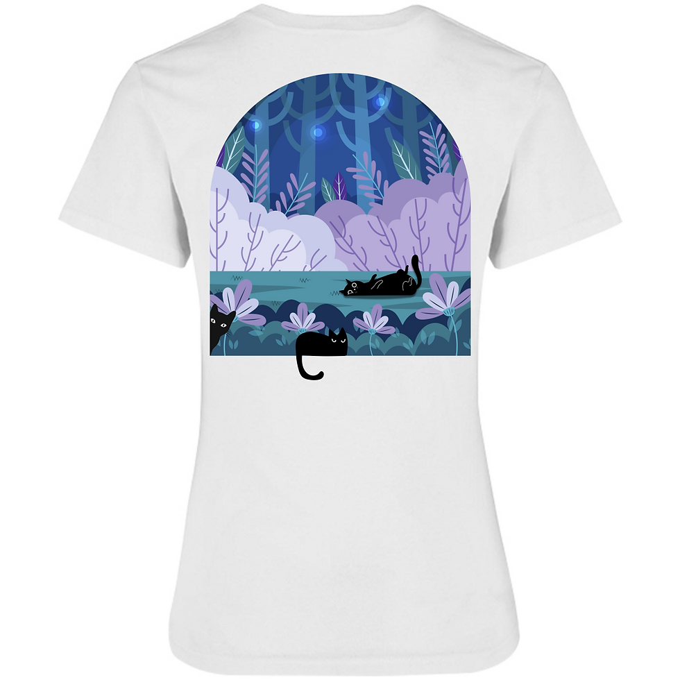 Miniatura: Playera jardín gatuno