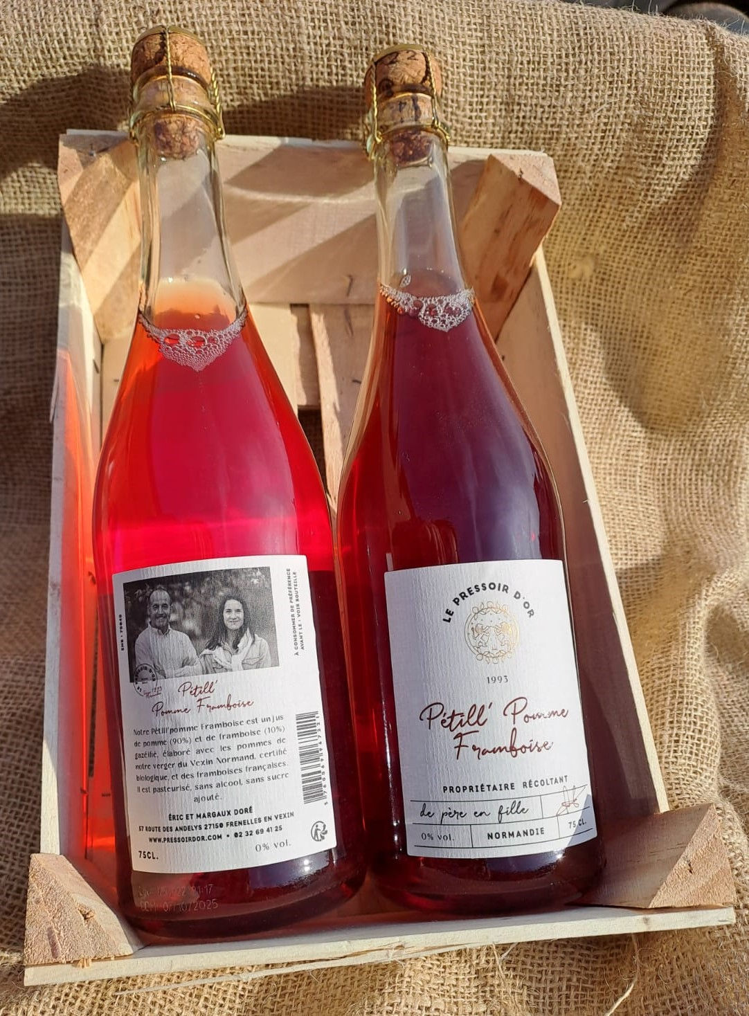 Pétill' pomme-framboise BIO - 75 CL