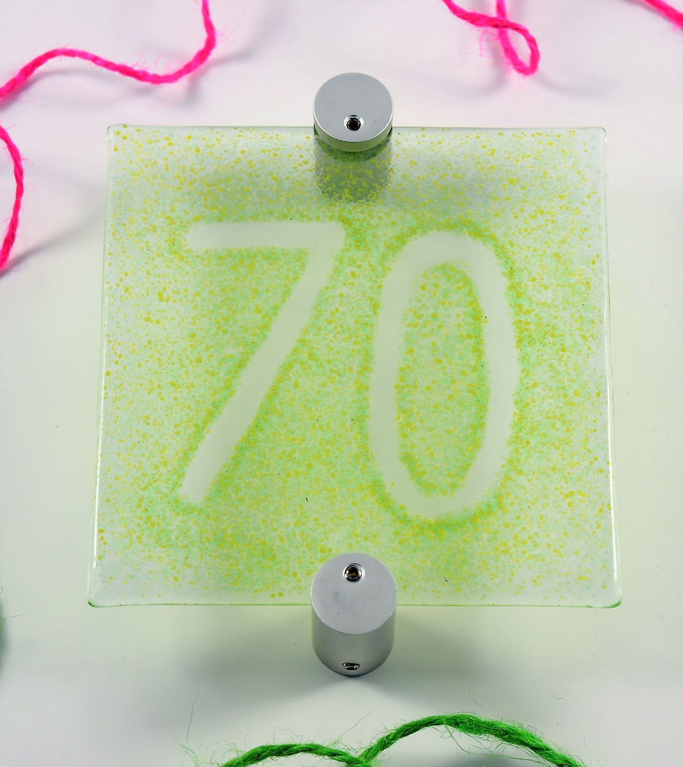 Thumbnail: Upcycled Glass House Number Sign
