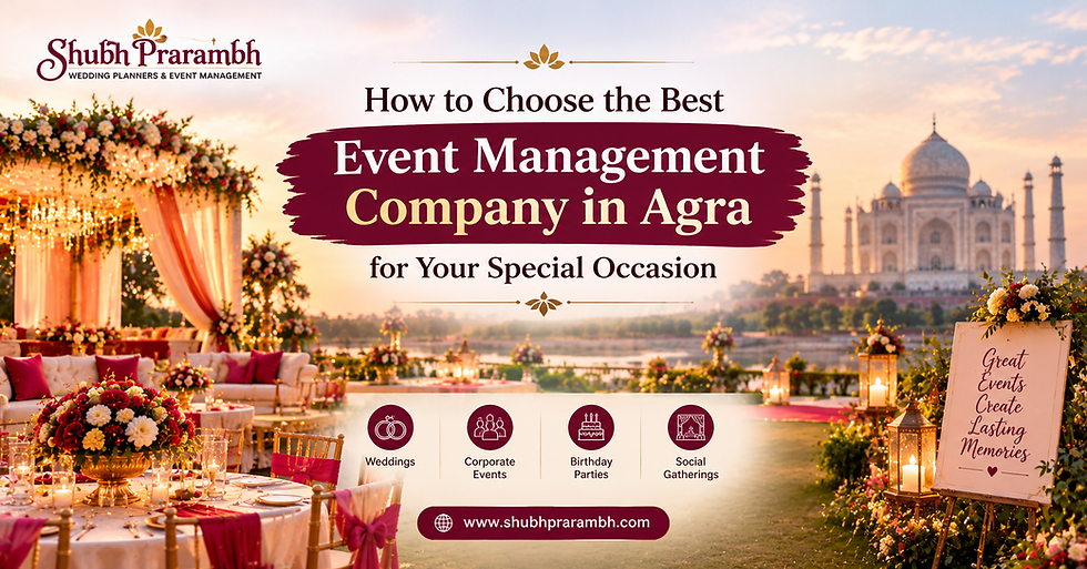 How to Choose the Best Event Management Company in Agra for Your Special Occasion