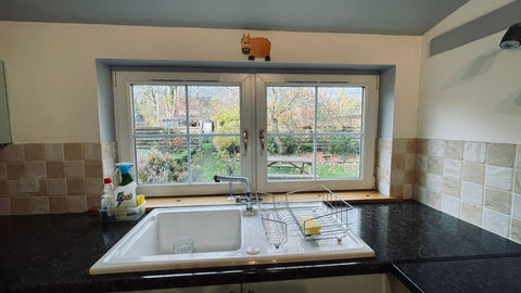 Beautiful garden view from Kitchen
