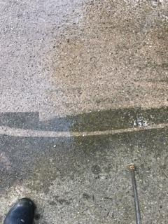 Power-washing before and after