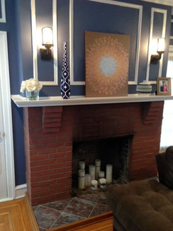 Custom Fireplace Before