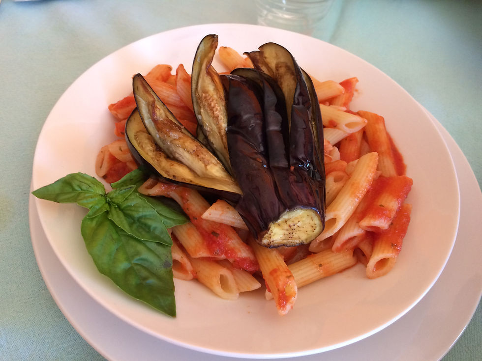 Penne con melanzane