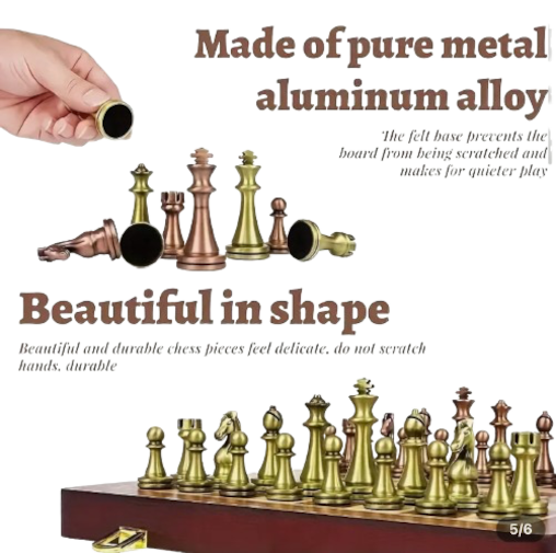 Miniatura: Ajedrez Metálico Color Bronce