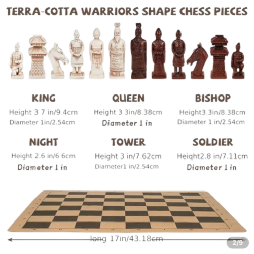 Miniatura: Ajedrez de Terracota Guerreros Chinos 43 Cm