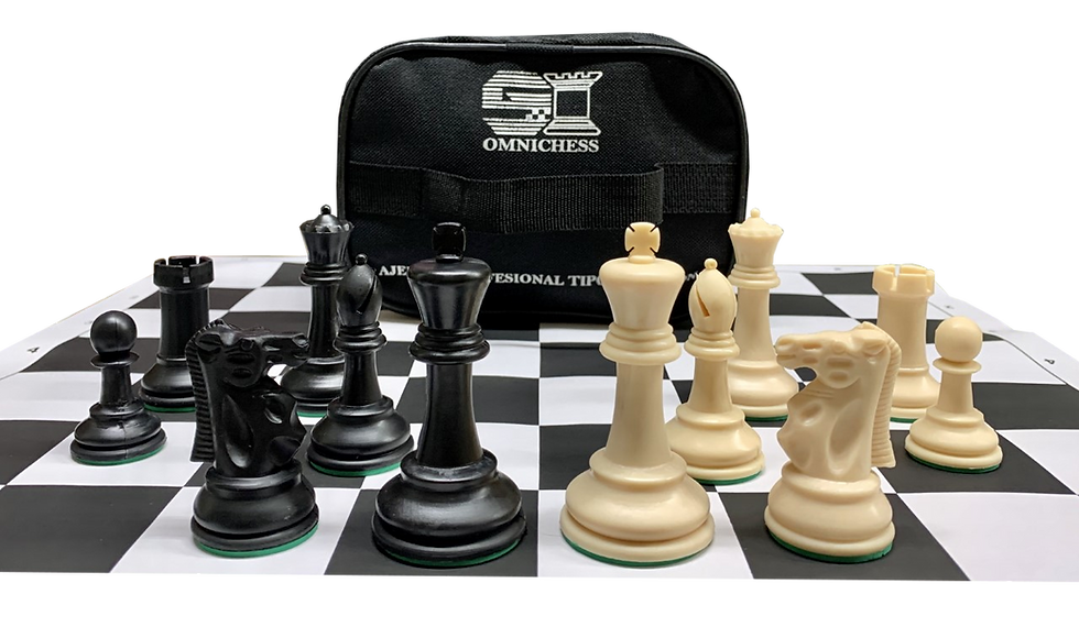 Miniatura: Ajedrez Tipo Lasker Pesado Negro/Marfil 1kg apox