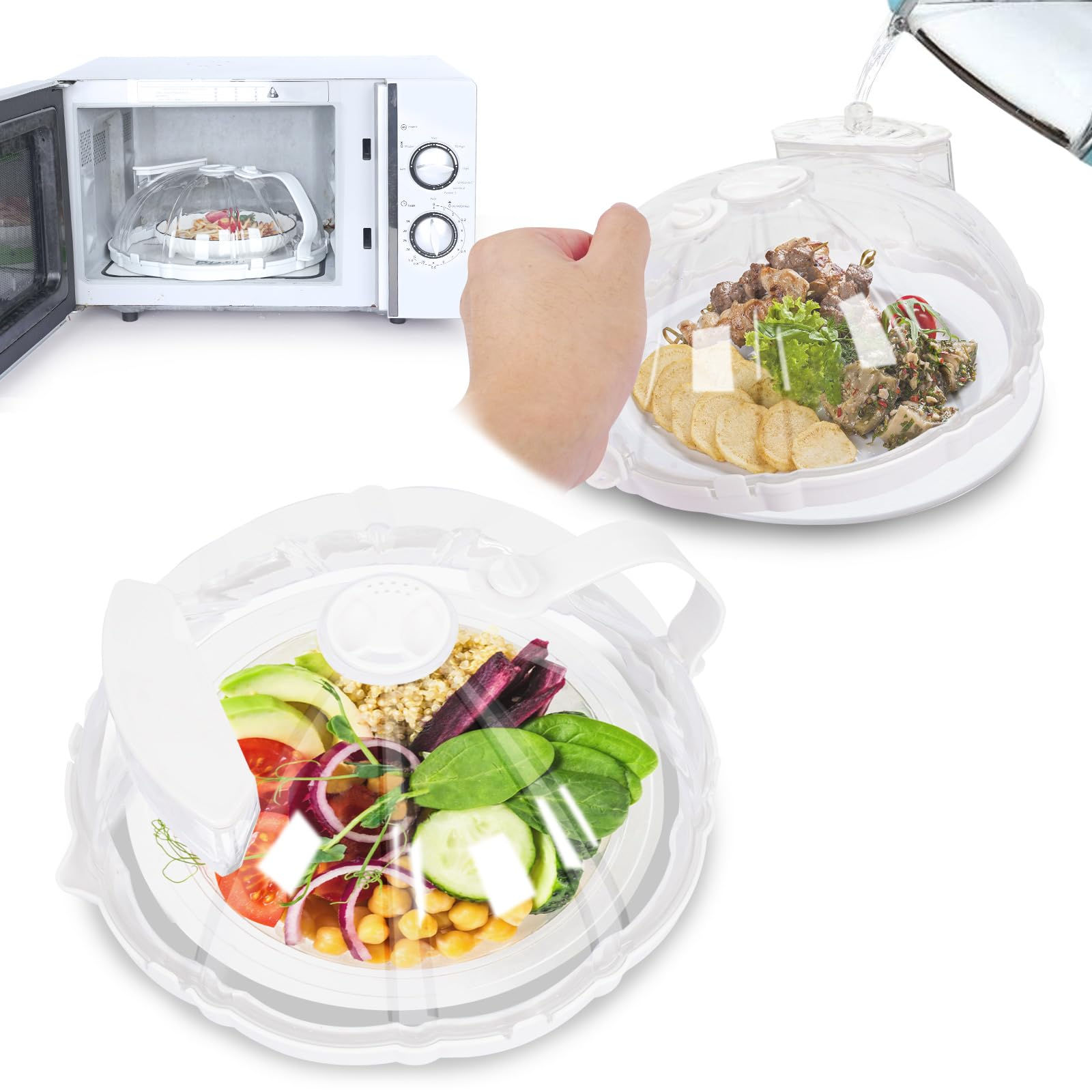 Microwave Splatter Cover for Food Guard - 10 Inch Microwave Splatter Cover with