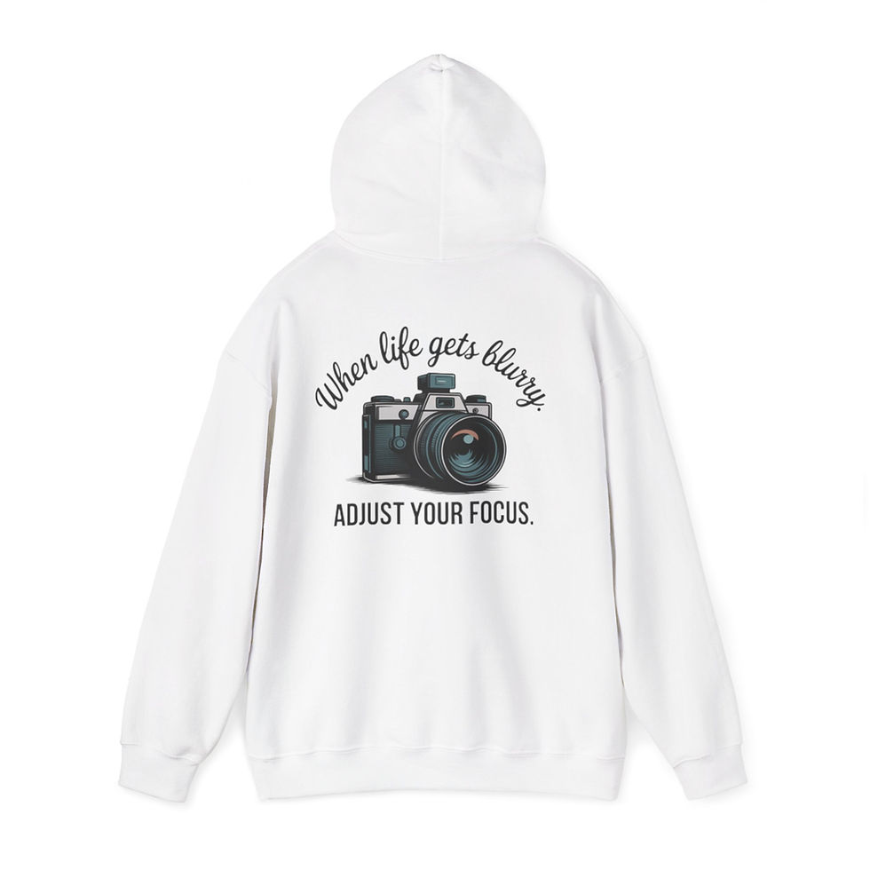 Thumbnail: Adjust Your Focus Hoodie - Unisex Heavy Blend™ Sweatshirt with Camera Graphic