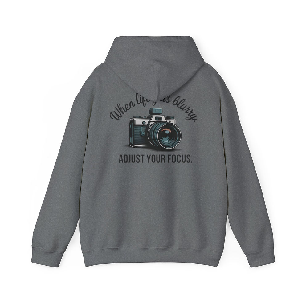 Thumbnail: Adjust Your Focus Hoodie - Unisex Heavy Blend™ Sweatshirt with Camera Graphic