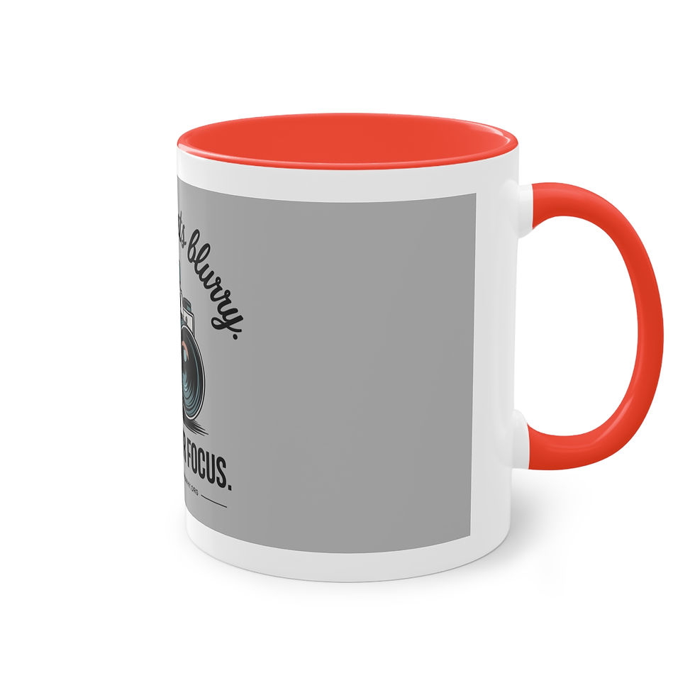 Thumbnail: Inspirational Two-Tone Coffee Mug - "Adjust Your Focus" Photography Gift