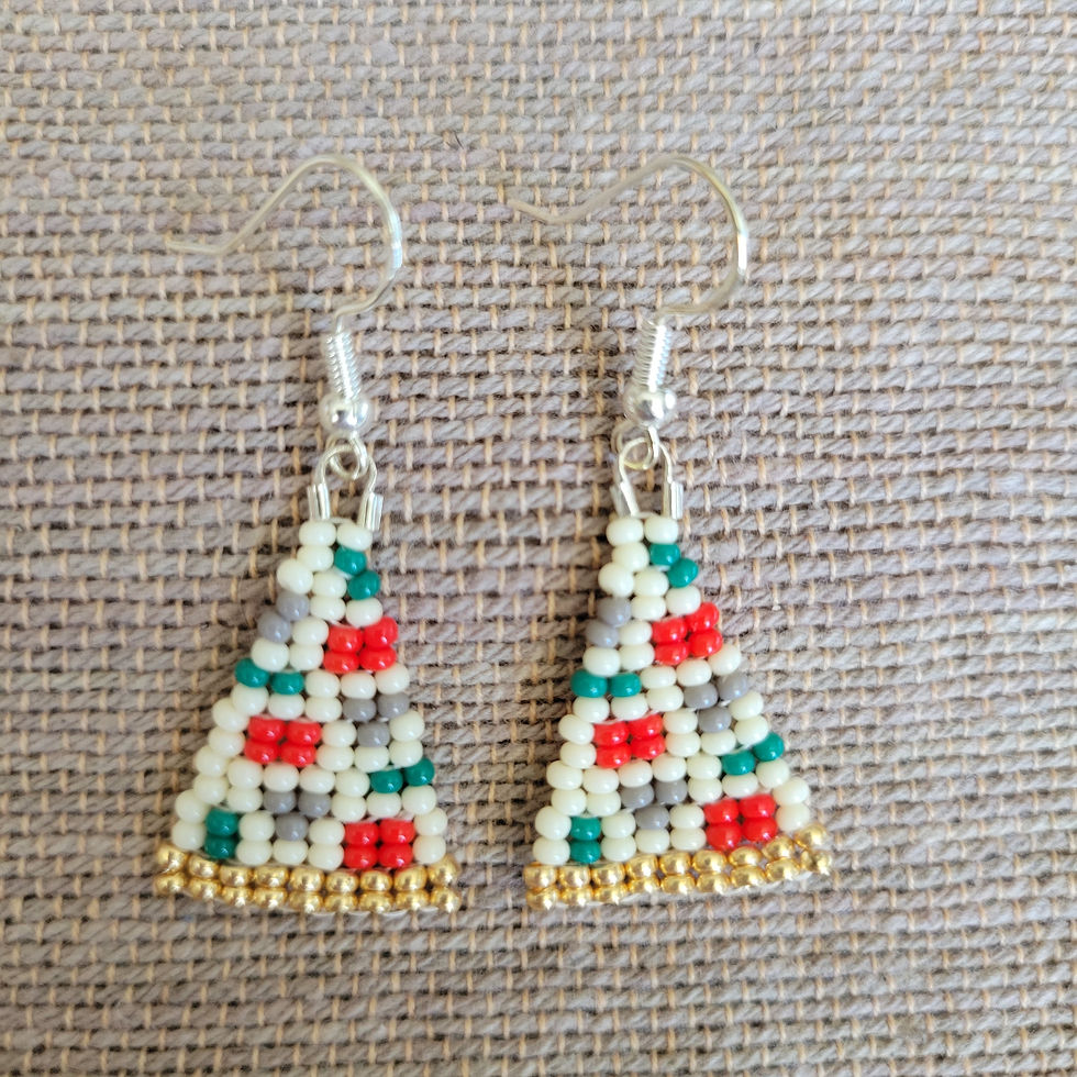 Thumbnail: Pizza Beaded Earrings