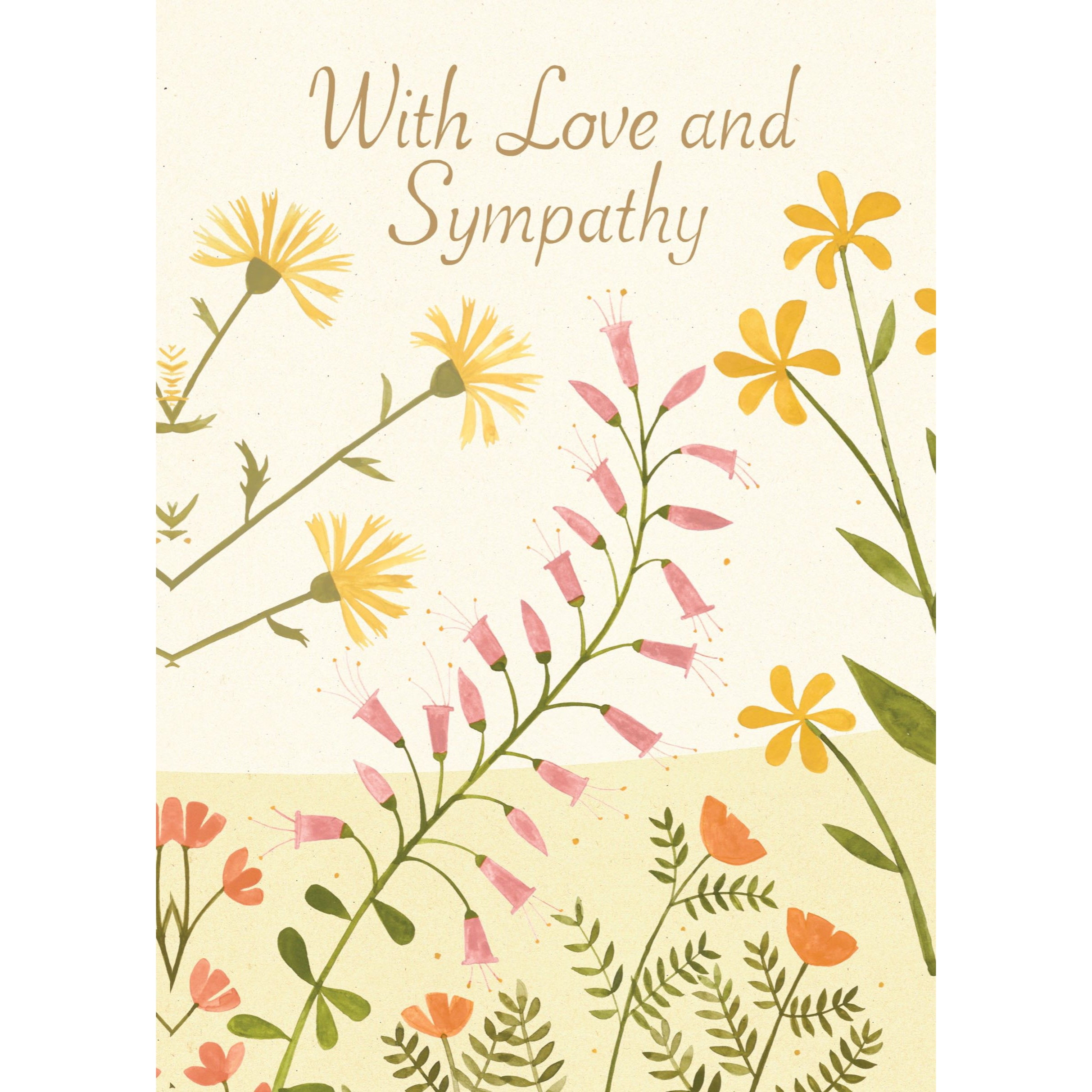 greeting card with love & sympathy