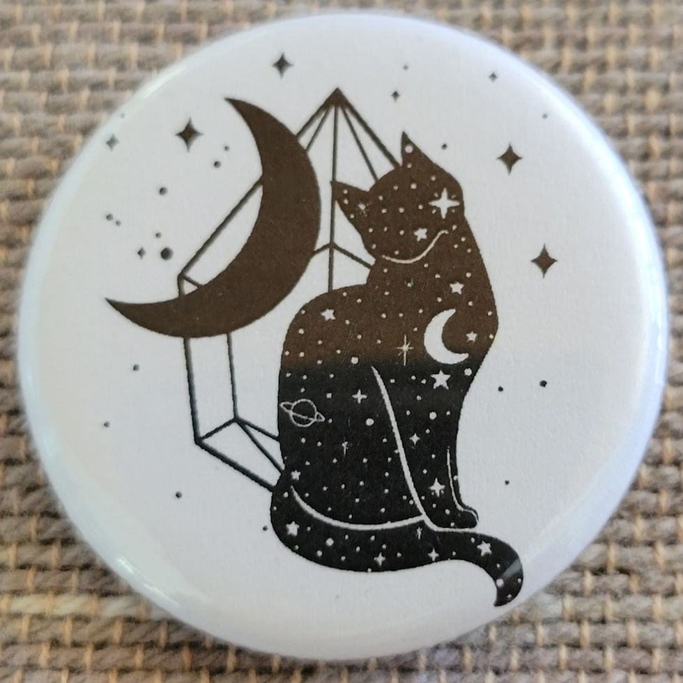 Thumbnail: Button Cat w/Crystal & Moon