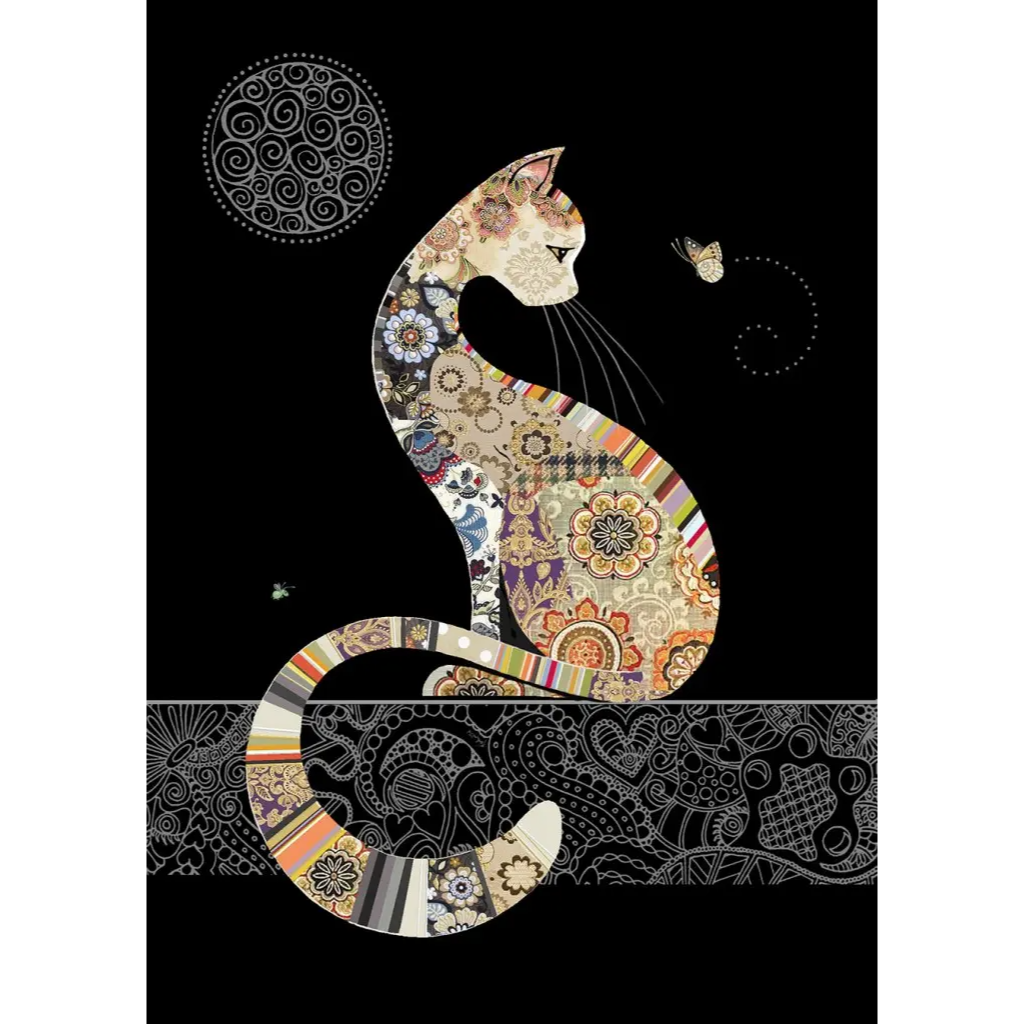 Card Cat Decorative on Black
