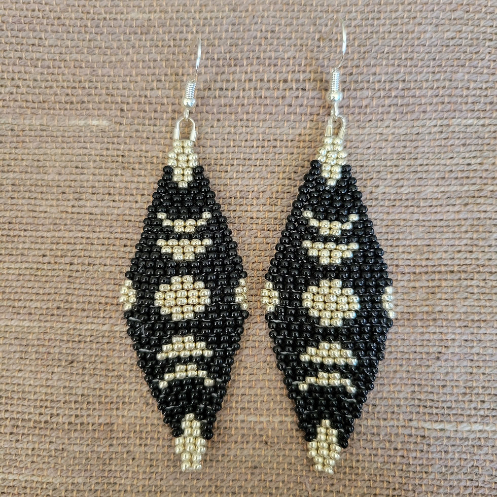 Thumbnail: Moon Phases Beaded Earrings