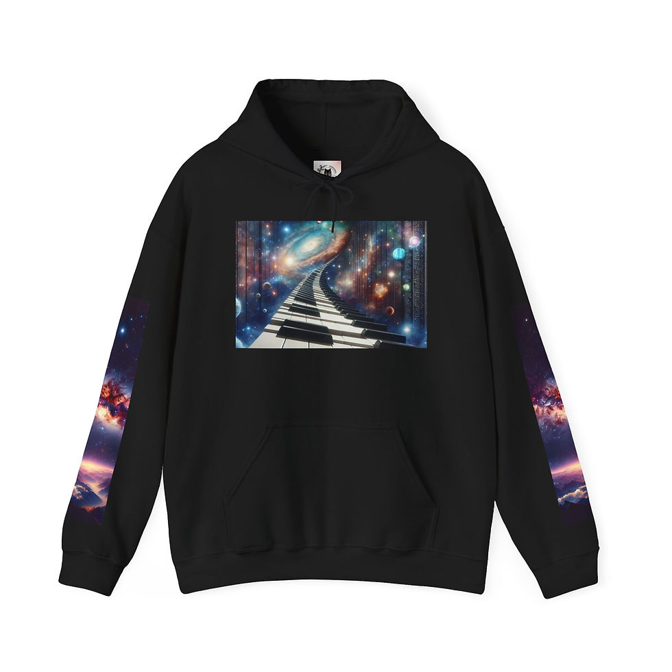 Thumbnail: Cosmic Music Hoodie - 'Musically Inclined' Unisex Heavy Blend Sweatshirt