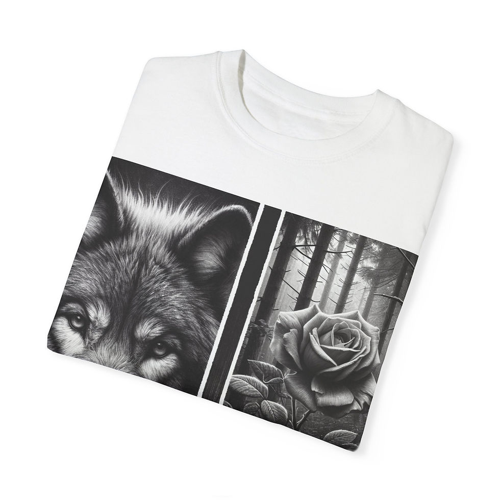 Thumbnail: Wolf N' Rose "By My Side" Unisex Garment-Dyed T-Shirt
