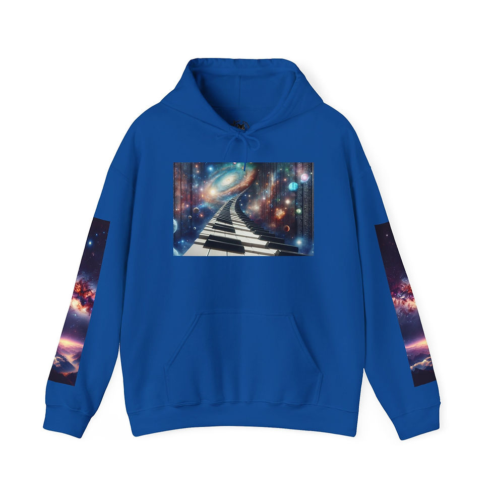 Thumbnail: Cosmic Music Hoodie - 'Musically Inclined' Unisex Heavy Blend Sweatshirt