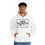 Thumbnail: White Hooded Sweatshirt - 'Think Out of the Box' Design for Men and women