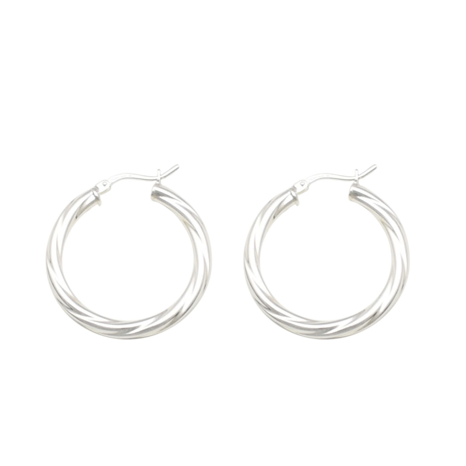 Sterling Silver Small Twisted Hoop Earrings