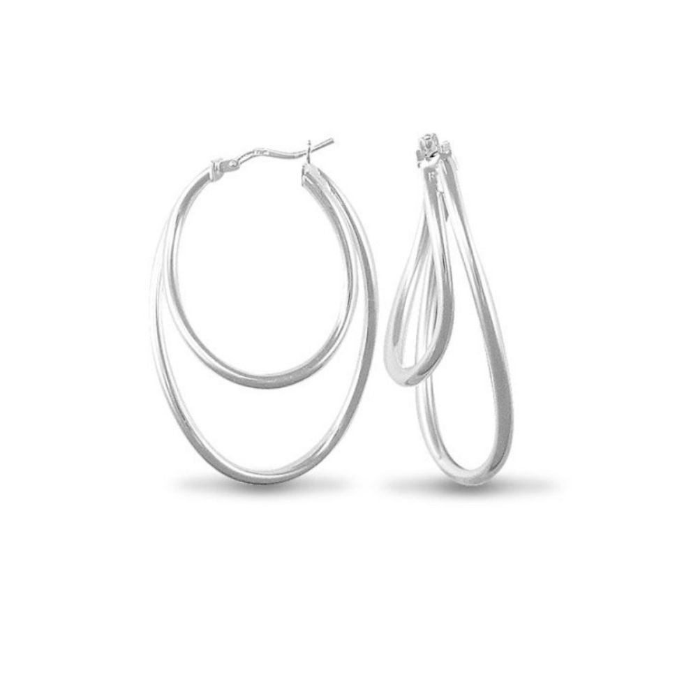 Sterling Silver Paperclip Style Earrings