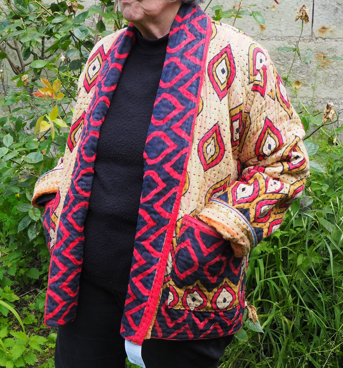 Veste Kantha Rina réversible en saris de coton recyclés - 44/46