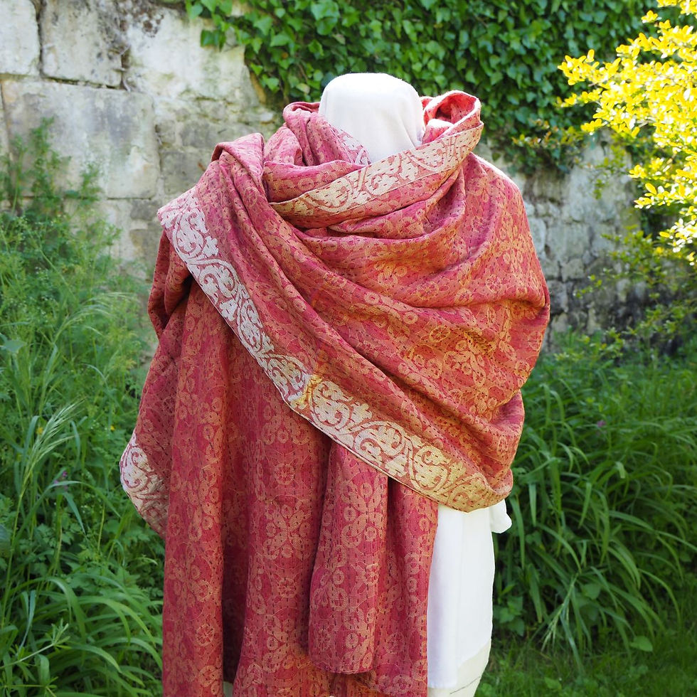 Miniature : Étole Kantha Salma Extra Large en Coton Recyclé – Brodée à la Main