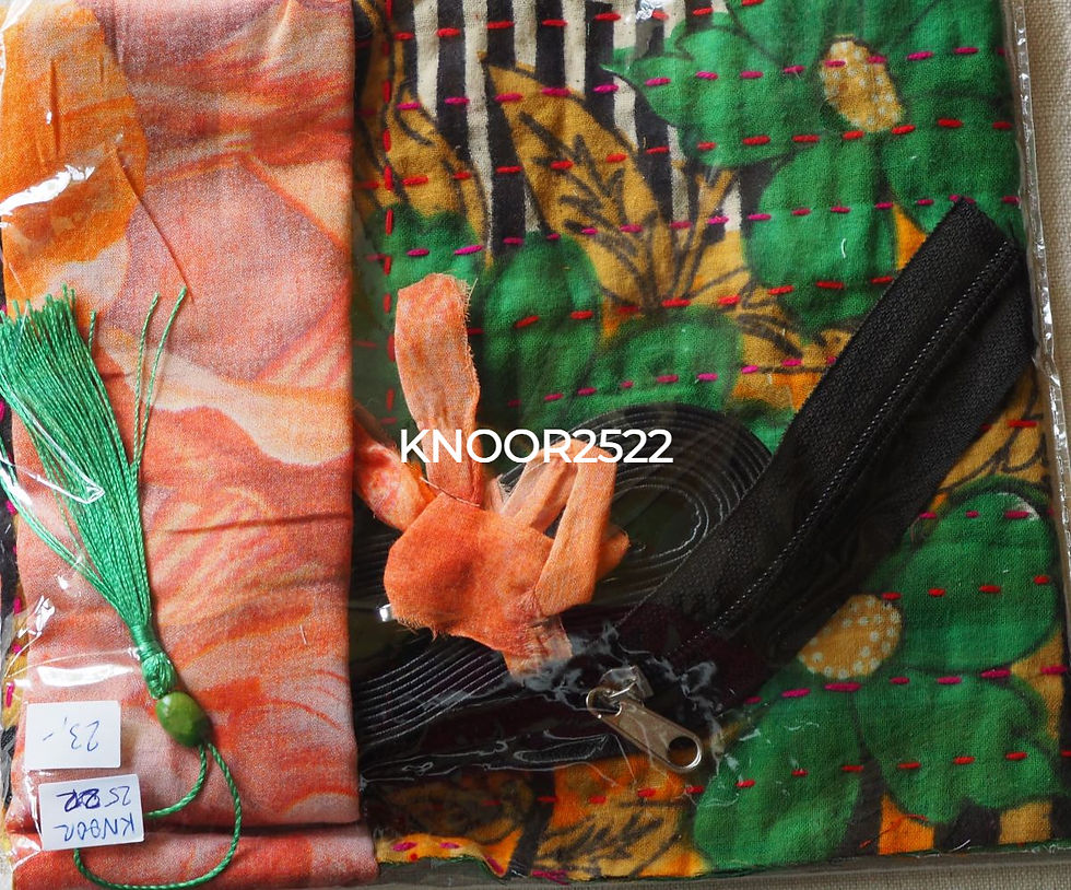 Miniature : Kit Couture – Sac Pochette Noor en Kantha (19 x 27 cm)