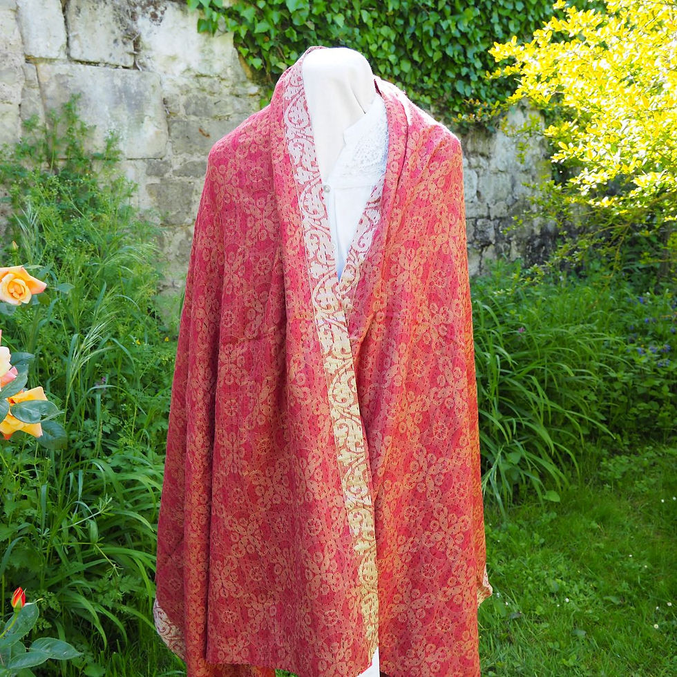 Miniature : Étole Kantha Salma Extra Large en Coton Recyclé – Brodée à la Main