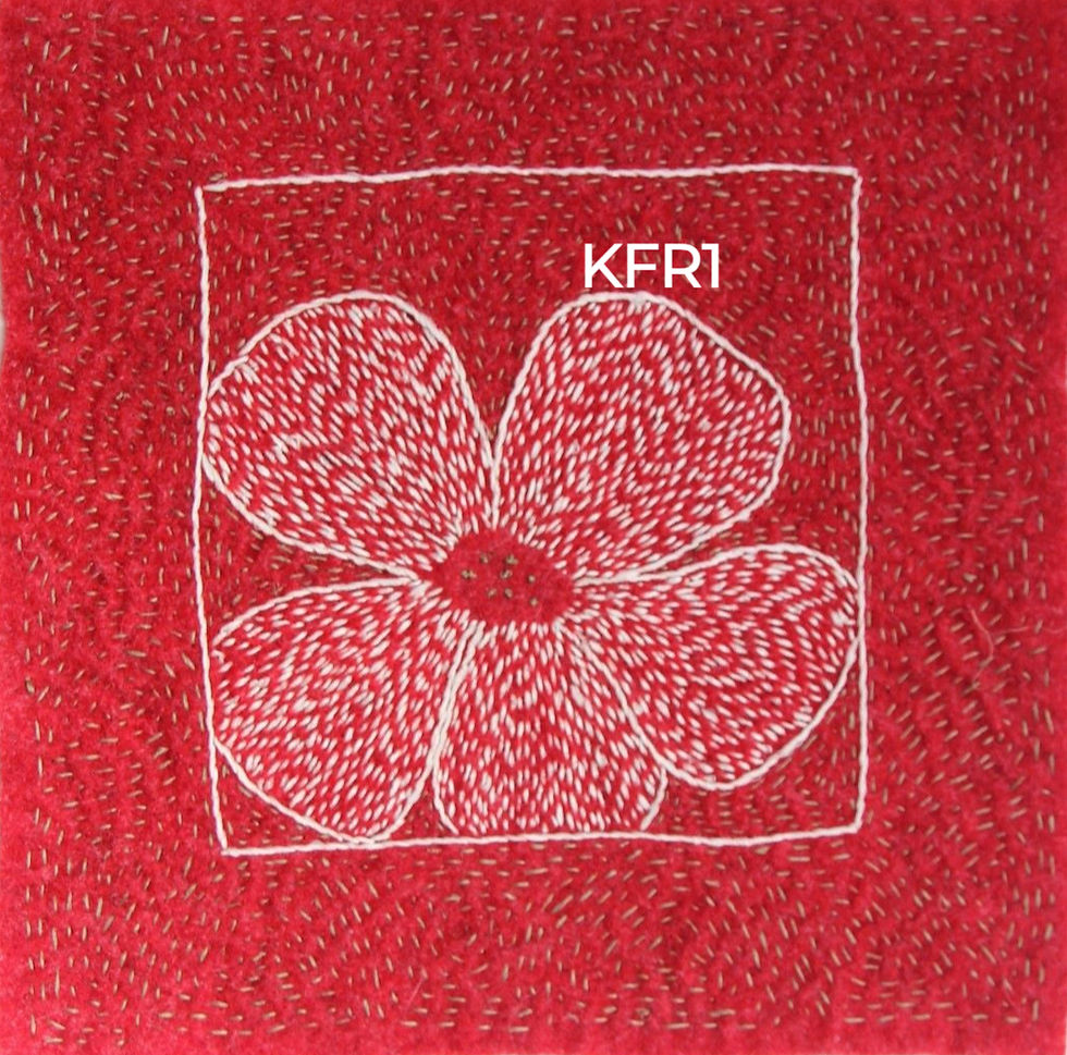 Miniature : Kit broderie Nakshi Kantha sur feutre