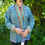 Miniature : Veste Kantha bleue, pièce unique brodée main
