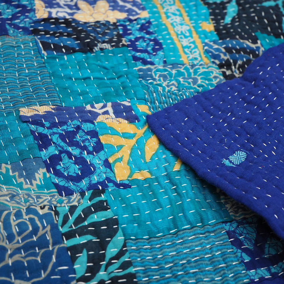 Détail d'un plaid kawandi