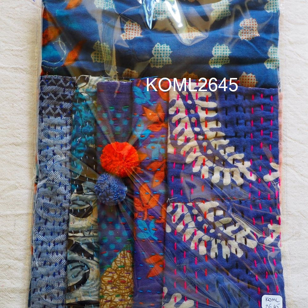 Miniature : Kit couture sac Komebukuro kantha – large - les bleus