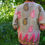 Miniature : Veste Kantha rose et beige, motif paisley
