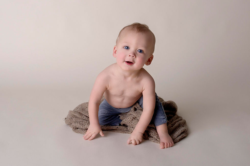 boy sitter on rustic layer
