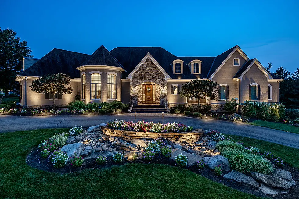 landscape lighting set up