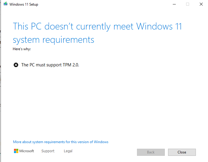 Windows 11 not supported - We can help