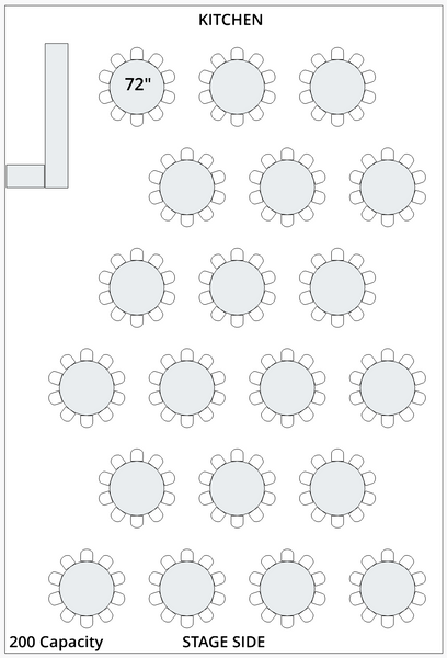 Hall rental layouts