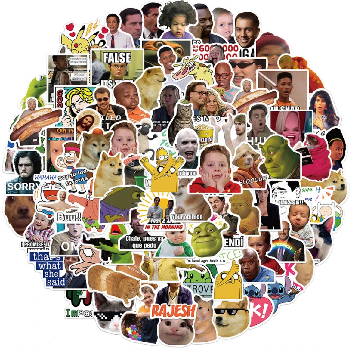 Meme stikkers (100 pieces)