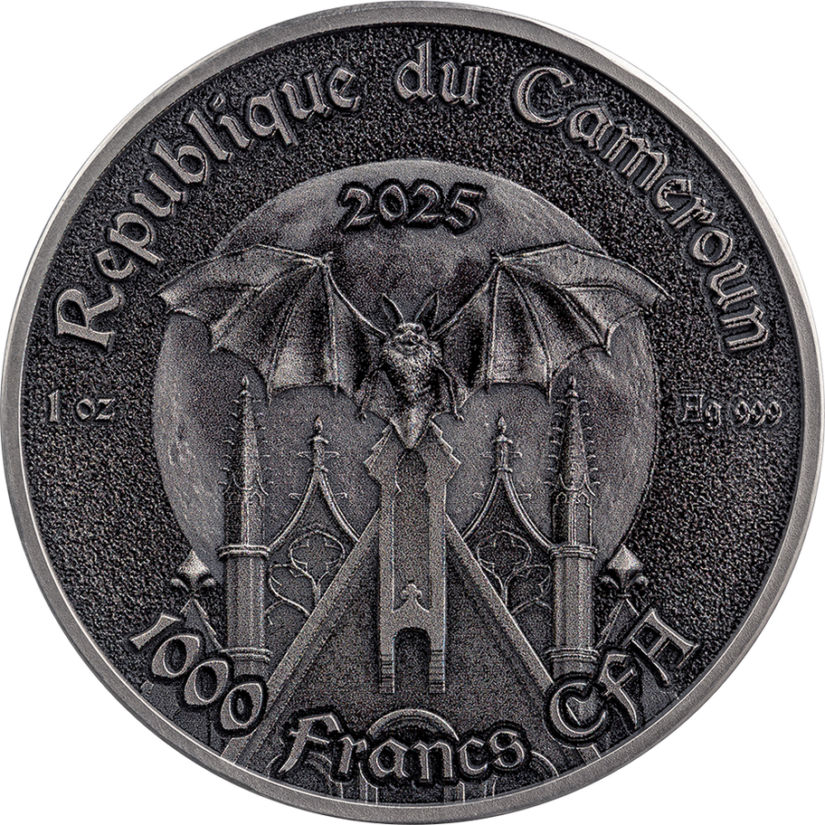 Срібна монета Ворон 1 унцій Antique finish