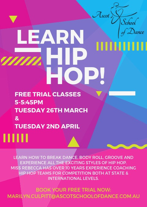 HIP HOP coming to Ascot School of Dance!