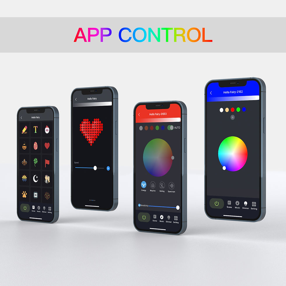 Thumbnail: 400-LED SMART BLE Curtain Light Set with App Control
