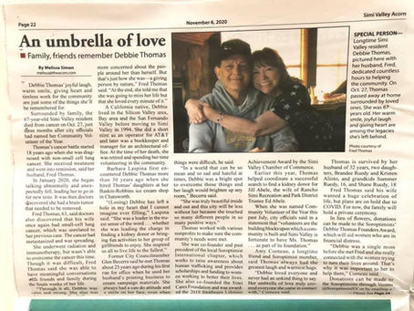 "Umbrella of Love" In honor of Debbie Thomas