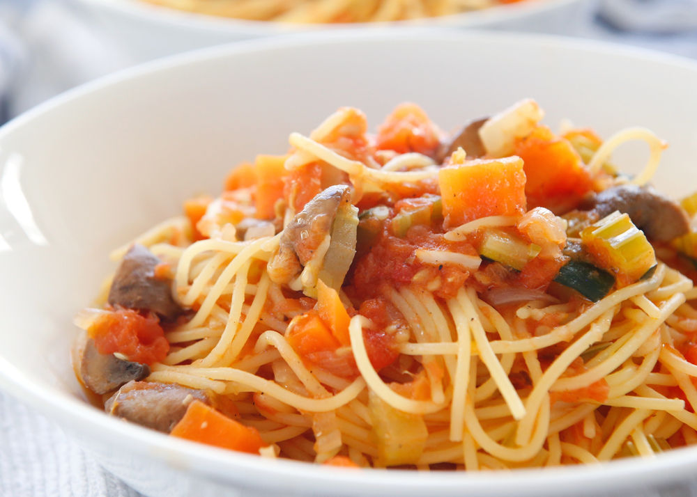 capellini primavera (spring veggie pasta)