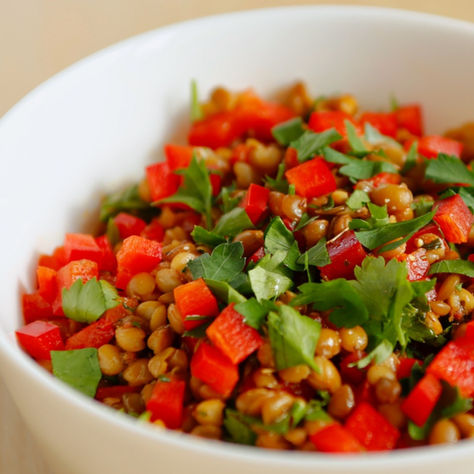 quick and easy lentil salad