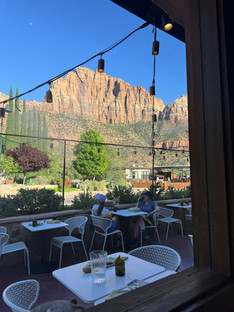 View from the patio of Spotted Dog Restaurant